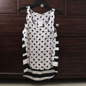 NWT Pleione mixed print tank top - small